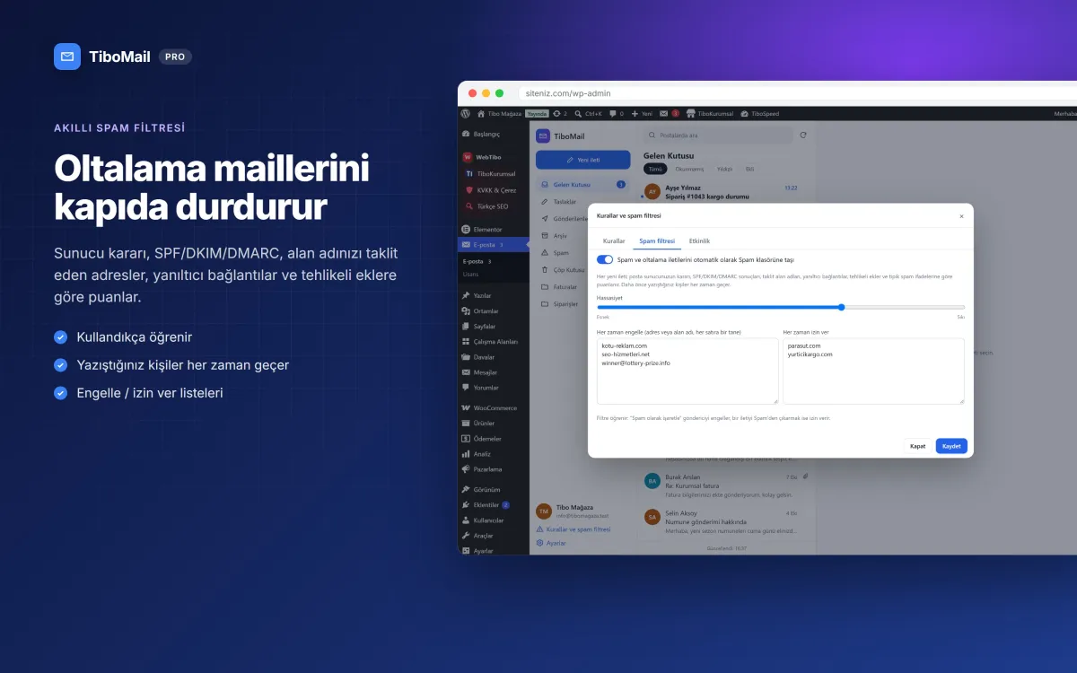 Oltalama maillerini kapıda durdurur