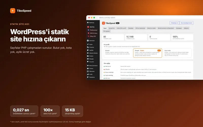 TiboSpeed WordPress eklentisi