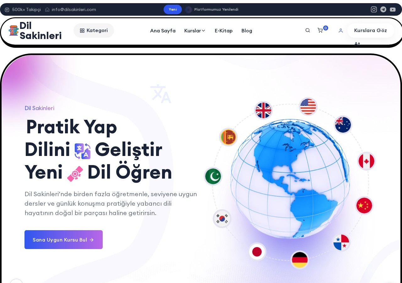 Dil Sakinleri - Site Yapımı ve Güvenliği web sitesi