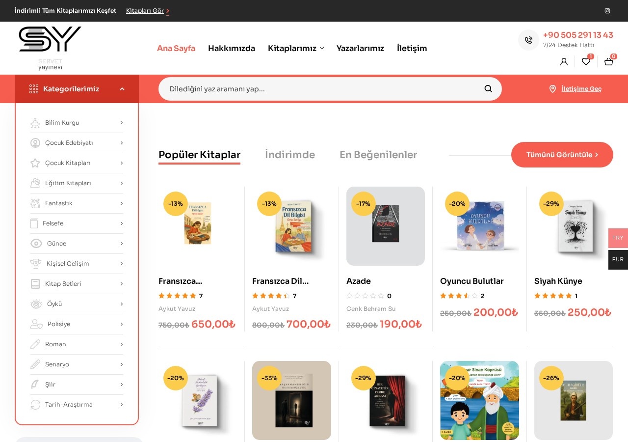 Servet Yayınevi - Site Yapımı & Bakımı web sitesi