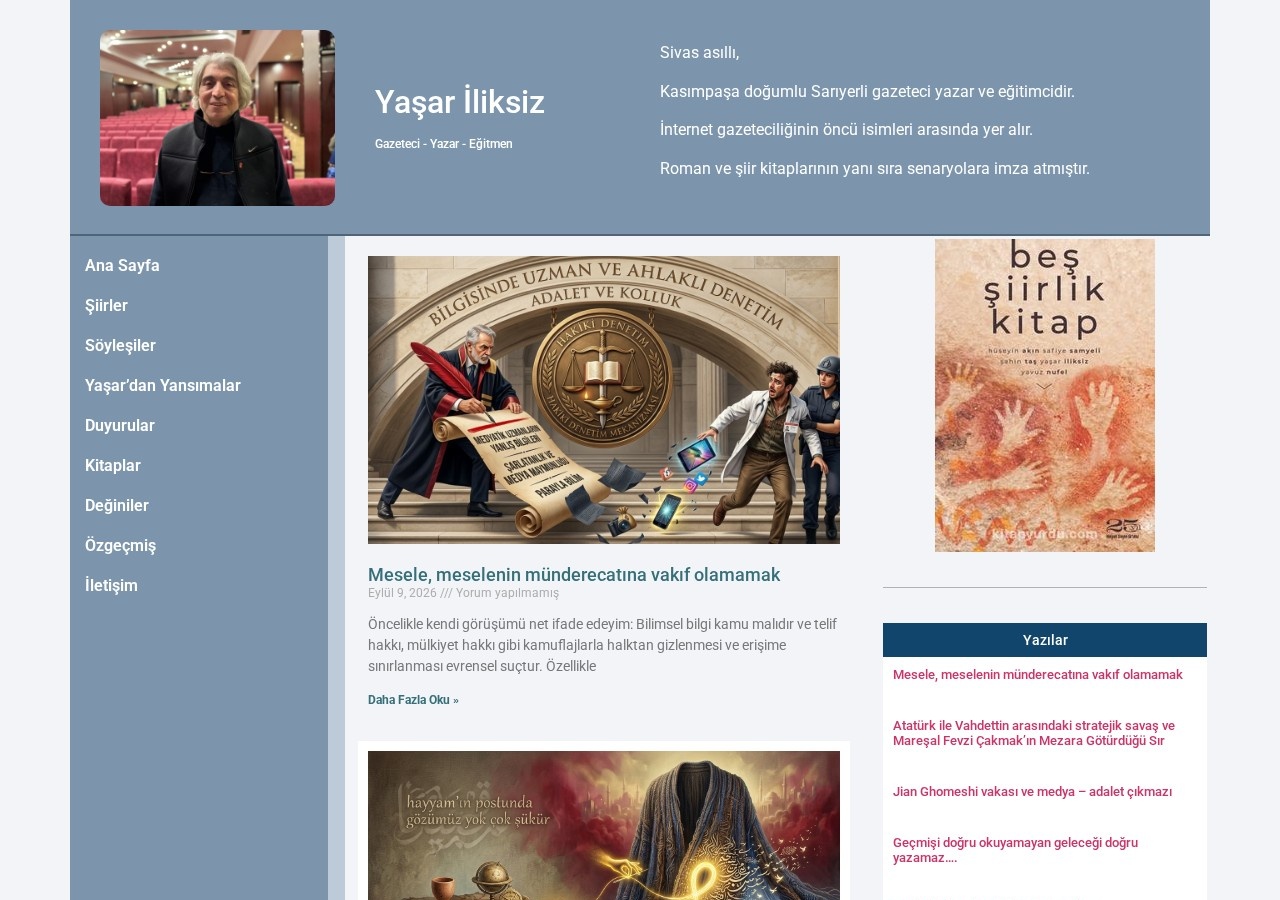 Yaşar İliksiz - Portfolio Sitesi Yapımı web sitesi
