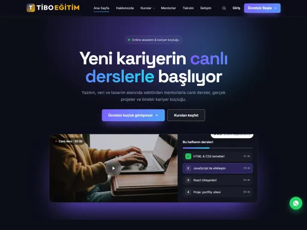 dil kursu teması için TiboEğitim Online Akademi & Koçluk görünümü