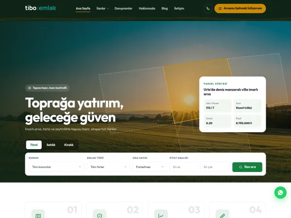 villa satış sitesi için TiboEmlak Arsa & Tarla görünümü