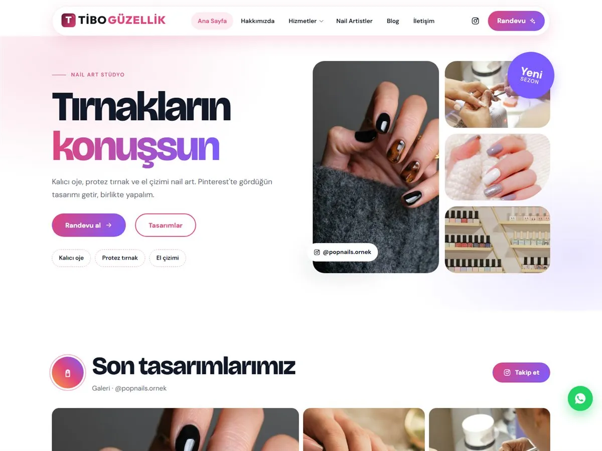 TiboGüzellik Nail Stüdyo demosu