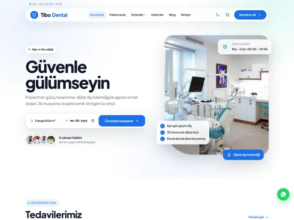 terapist sitesi için TiboKlinik Diş Kliniği görünümü