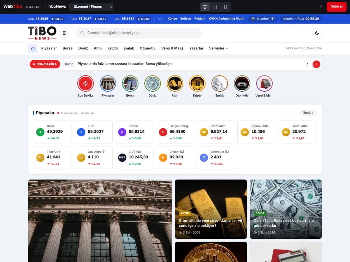 TiboNews Ekonomi / Finans demosu