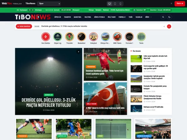 spor haber teması — TiboNews Spor