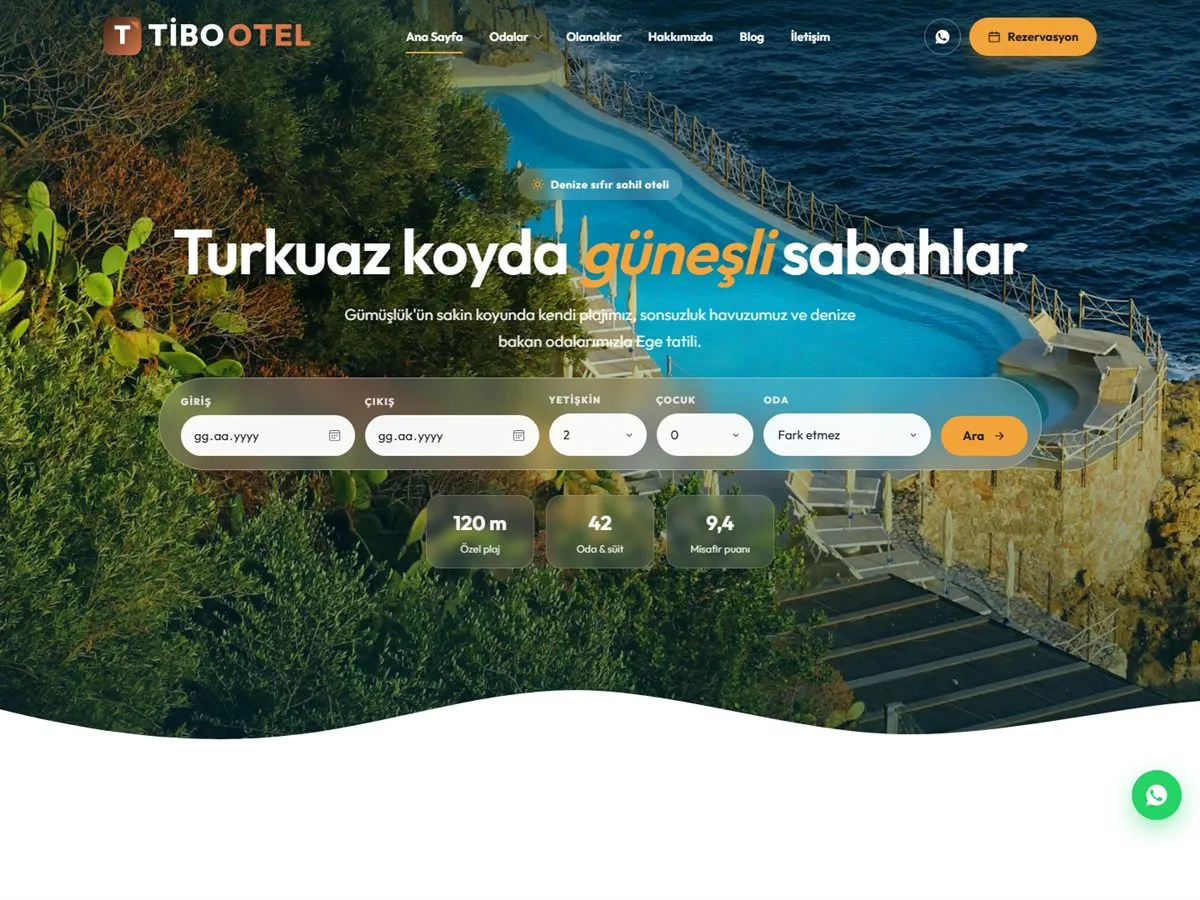 TiboOtel Sahil Oteli demosu