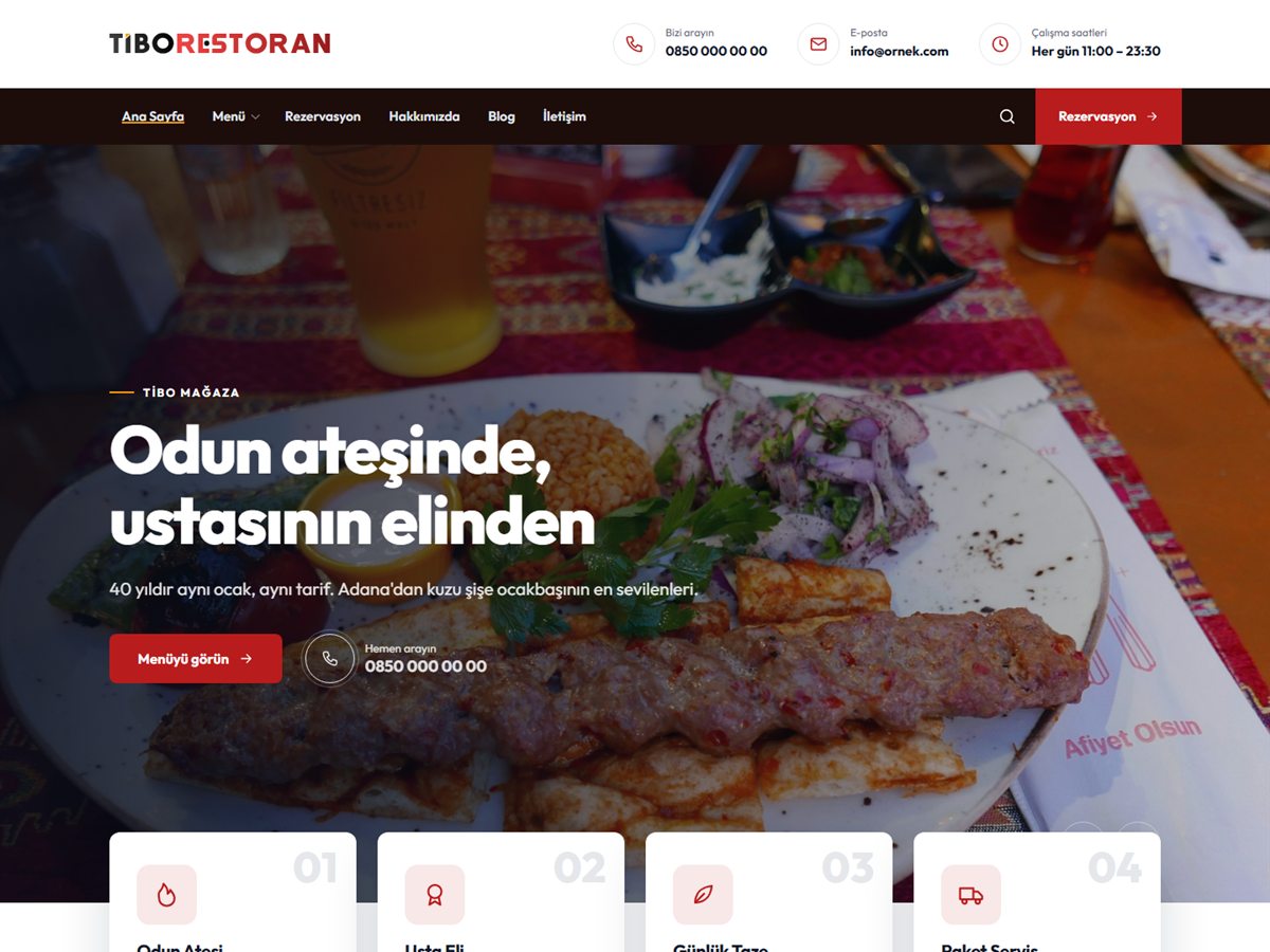 TiboRestoran Kebap & Ocakbaşı demosu